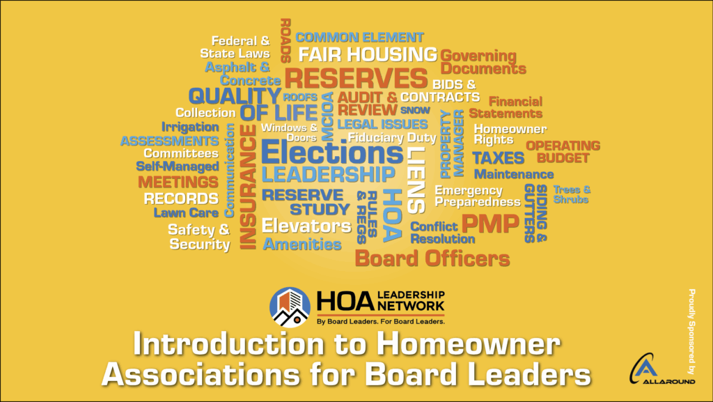 Introduction to HOAs for New Board Leaders