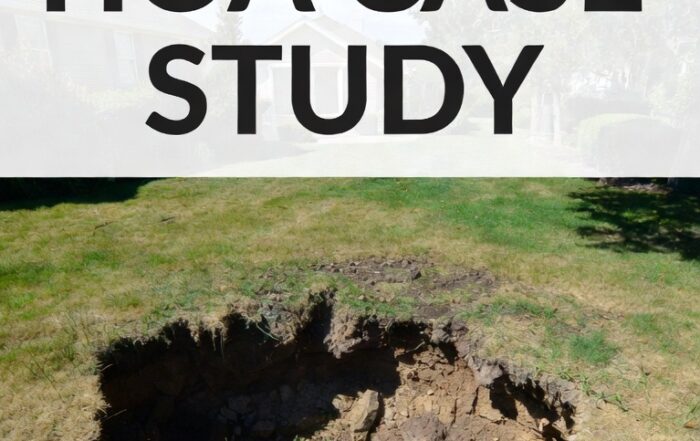 Sink holes in an HOA