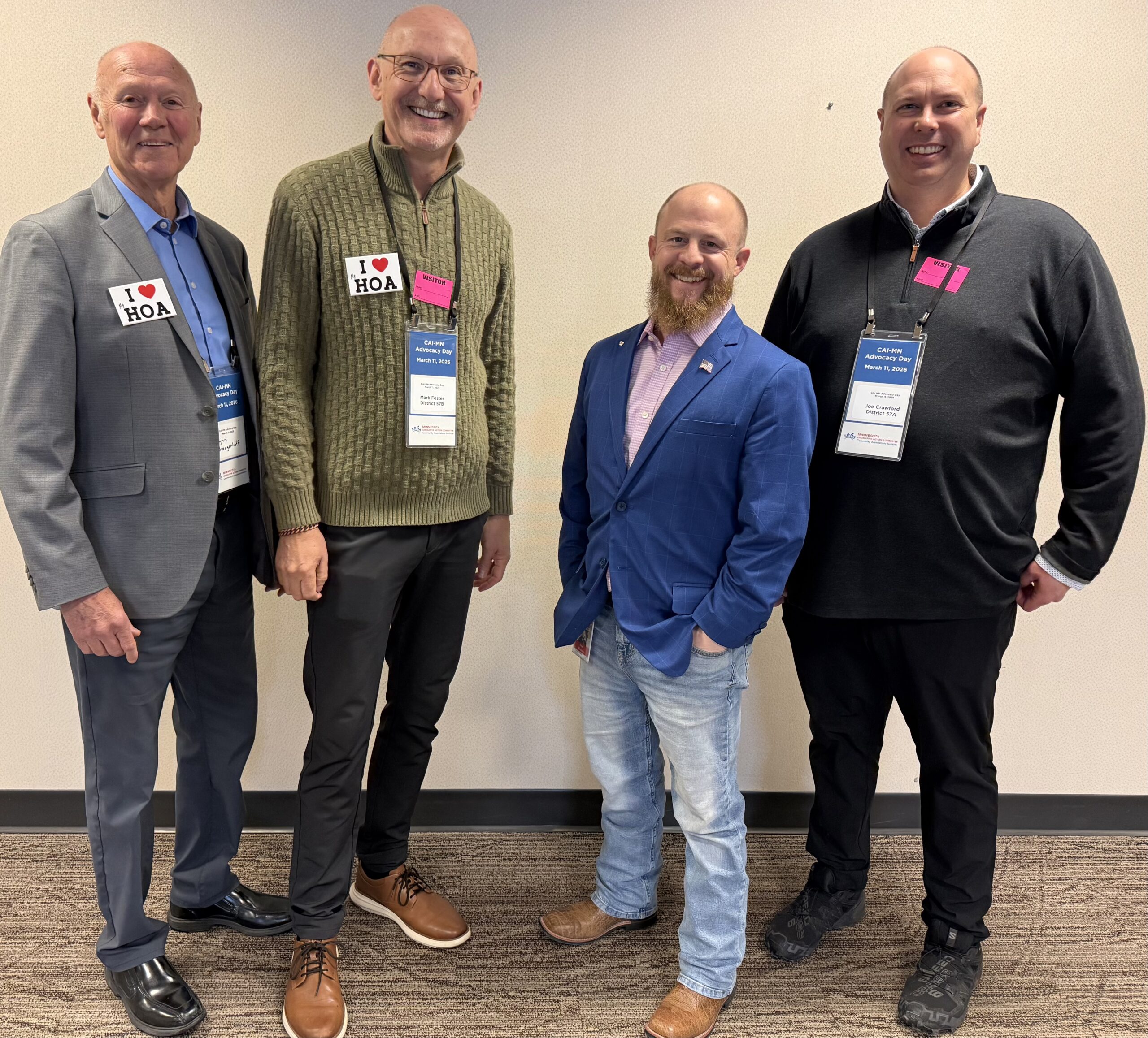 Lynn Boergerhoff and Mark Foster. meet with Drew Roach