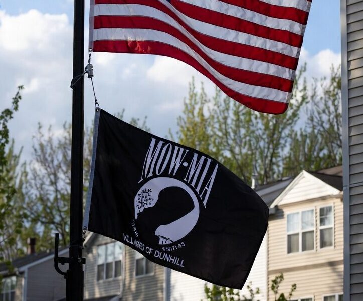 POW MIA Flag Flying