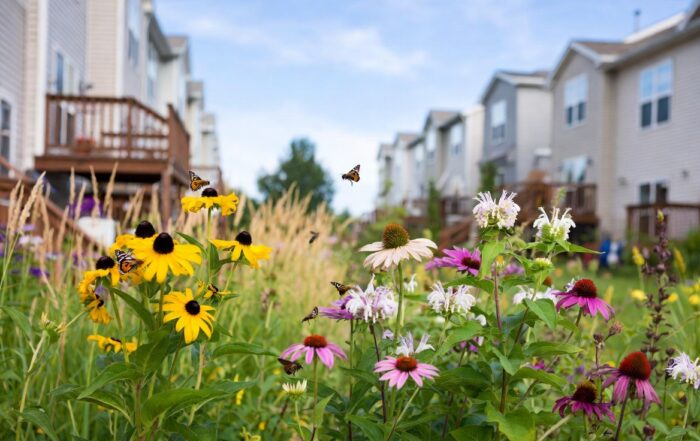 Pollinator garden in HOA
